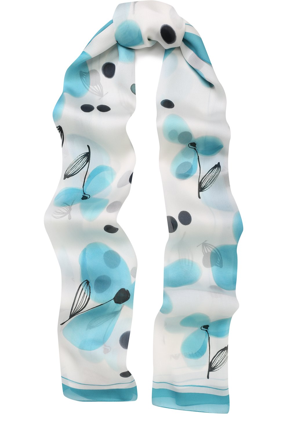 Шарф из вискозы с цветочным принтом EMPORIO ARMANI, арт. 631218/8P725, фото 1