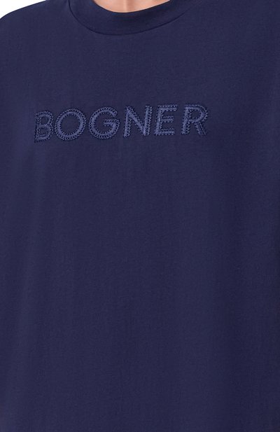 Хлопковая футболка BOGNER синего цвета по цене 16150 руб., арт. 56417353, фото 5 Хлопковая футболка BOGNER, арт. 56417353, фото 5