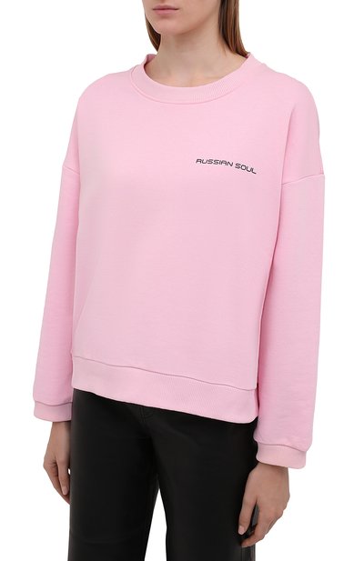 Хлопковый свитшот SEVEN LAB розового цвета по цене 7350 руб., арт. SW RS G019 pink, фото 3 Хлопковый свитшот SEVEN LAB, арт. SW RS G019 pink, фото 3