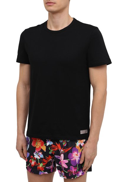 Хлопковая футболка DIRK BIKKEMBERGS черного цвета по цене 6255 руб., арт. VBKB04877, фото 3 Хлопковая футболка DIRK BIKKEMBERGS, арт. VBKB04877, фото 3