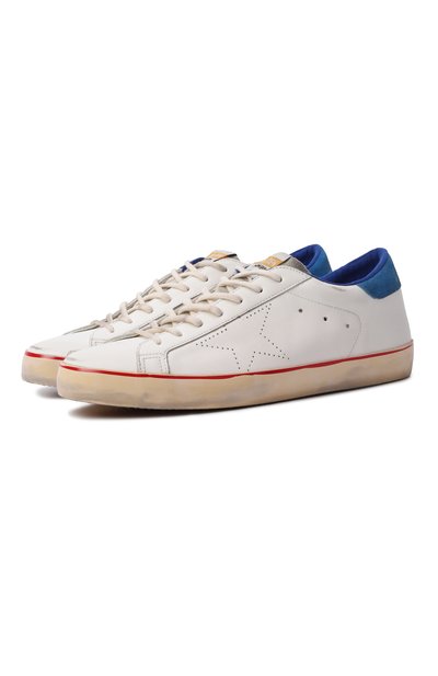 Мужские кожаные кеды super-star GOLDEN GOOSE DELUXE BRAND, арт. GMF00105.F004580