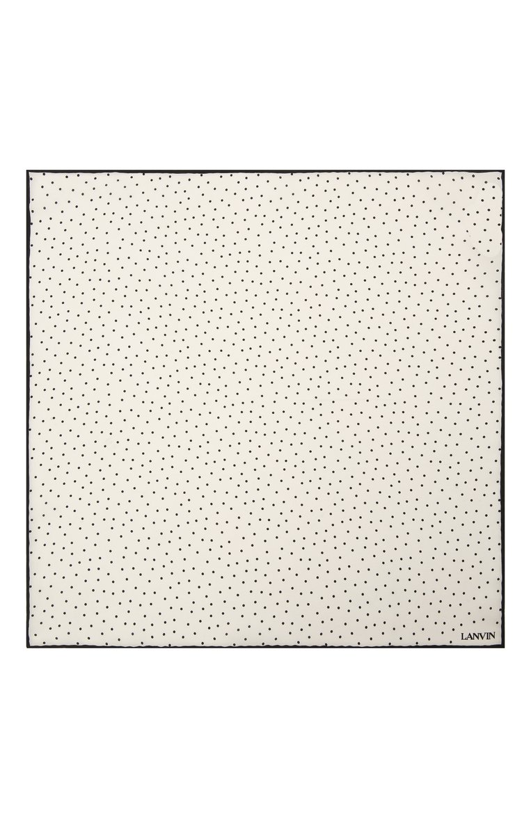 Мужской шелковый платок LANVIN белого цвета, арт. 3806/HANDKERCHIEF | Фото 3 (Материал: Текстиль, Шелк; Нос: Не проставлено)
