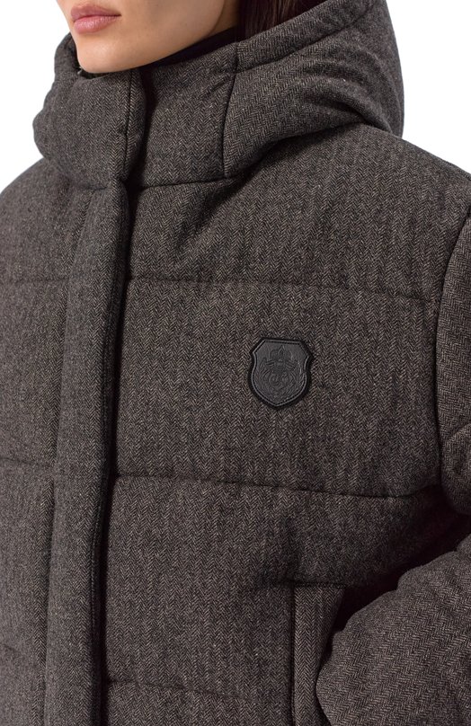 Шерстяной пуховик The Kooples FD0U31003K Серый  FD0U31003K Фото 5