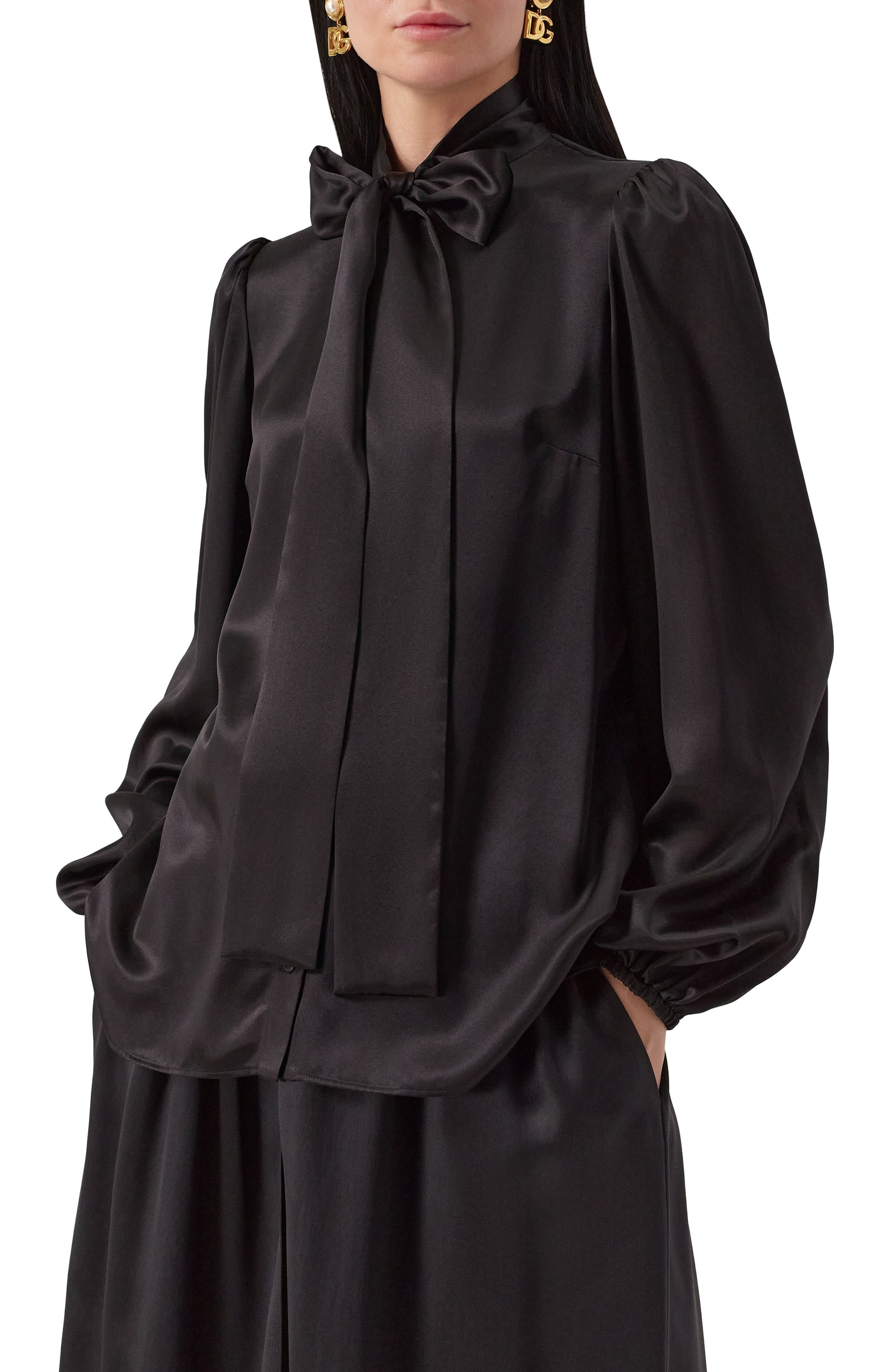 Атласная блузка DOLCE & GABBANA, арт. F5Q44T/FU1AU, фото 3