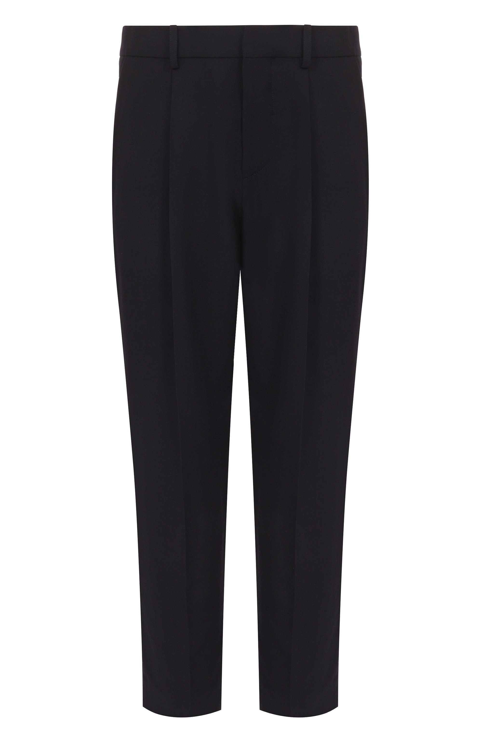 Шерстяные брюки BALMAIN черного цвета по цене 98850 руб., арт. FH0PM110/WC09, фото 1 Шерстяные брюки BALMAIN, арт. FH0PM110/WC09, фото 1