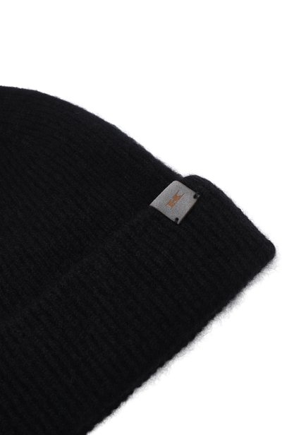 Шапка из кашемира и шелка KITON черного цвета по цене 36300 руб., арт. D60768K0501, фото 3 Шапка из кашемира и шелка KITON, арт. D60768K0501, фото 3