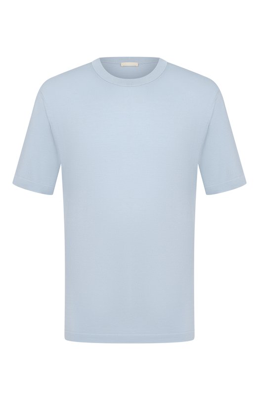 Джемпер из шелка и хлопка 12 STOREEZ 136315 Голубой 136315