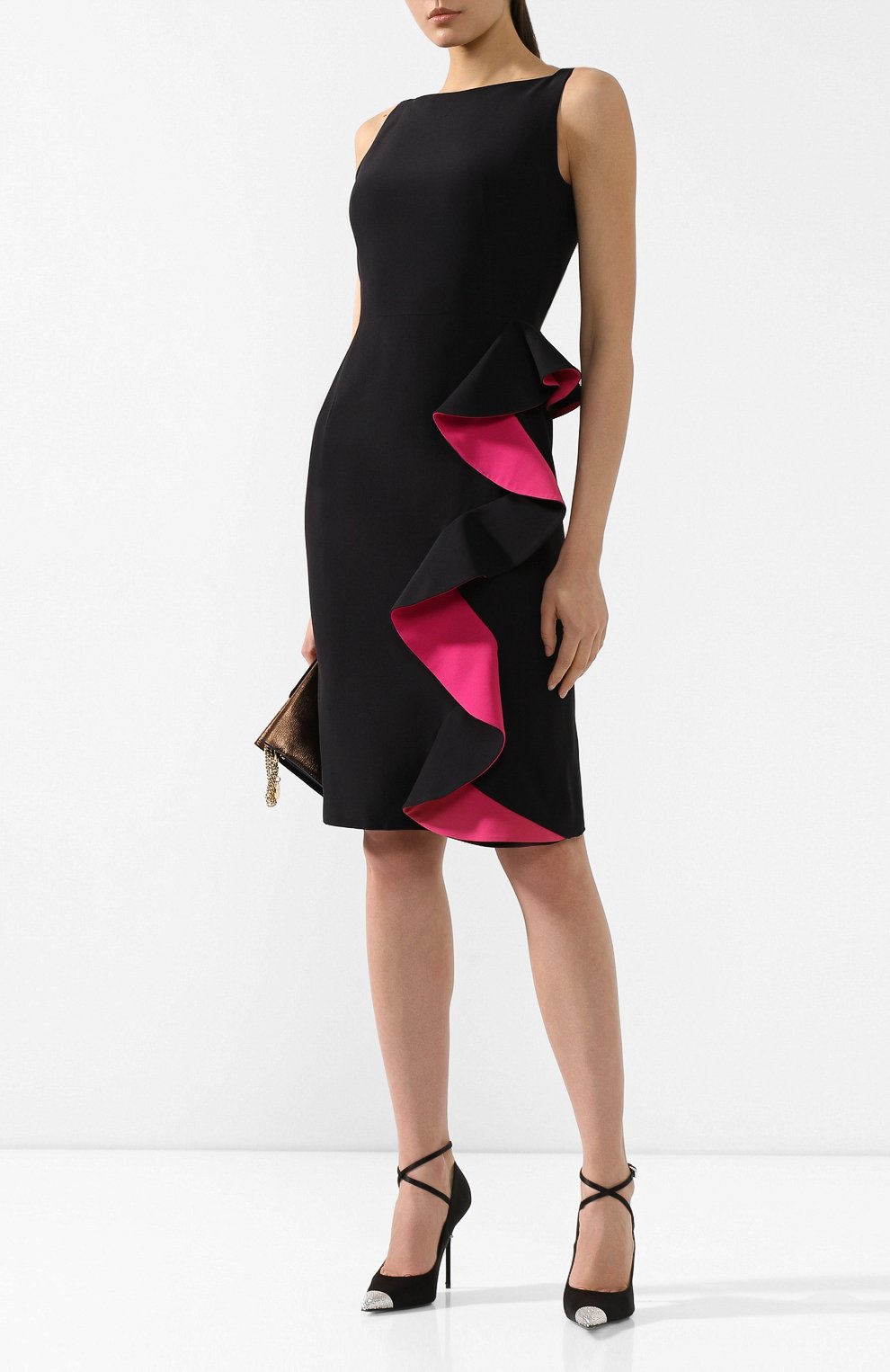 Платье с оборкой ALEXANDER MCQUEEN, арт. 605290/QEAAA, фото 2