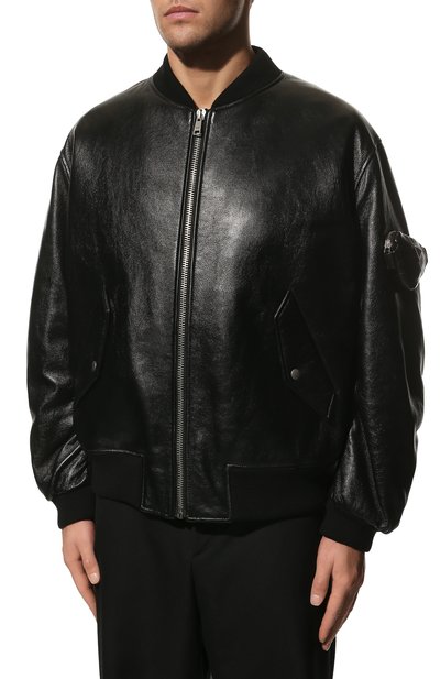 Кожаный бомбер PRADA, арт. UPW399-1ZFE-F0002, фото 3
