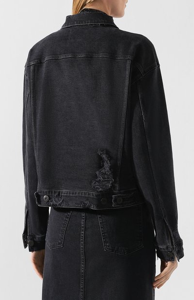 Джинсовая куртка 3X1 черного цвета по цене 31200 руб., арт. WJ0B10966/SHRED, фото 4 Джинсовая куртка 3X1, арт. WJ0B10966/SHRED, фото 4
