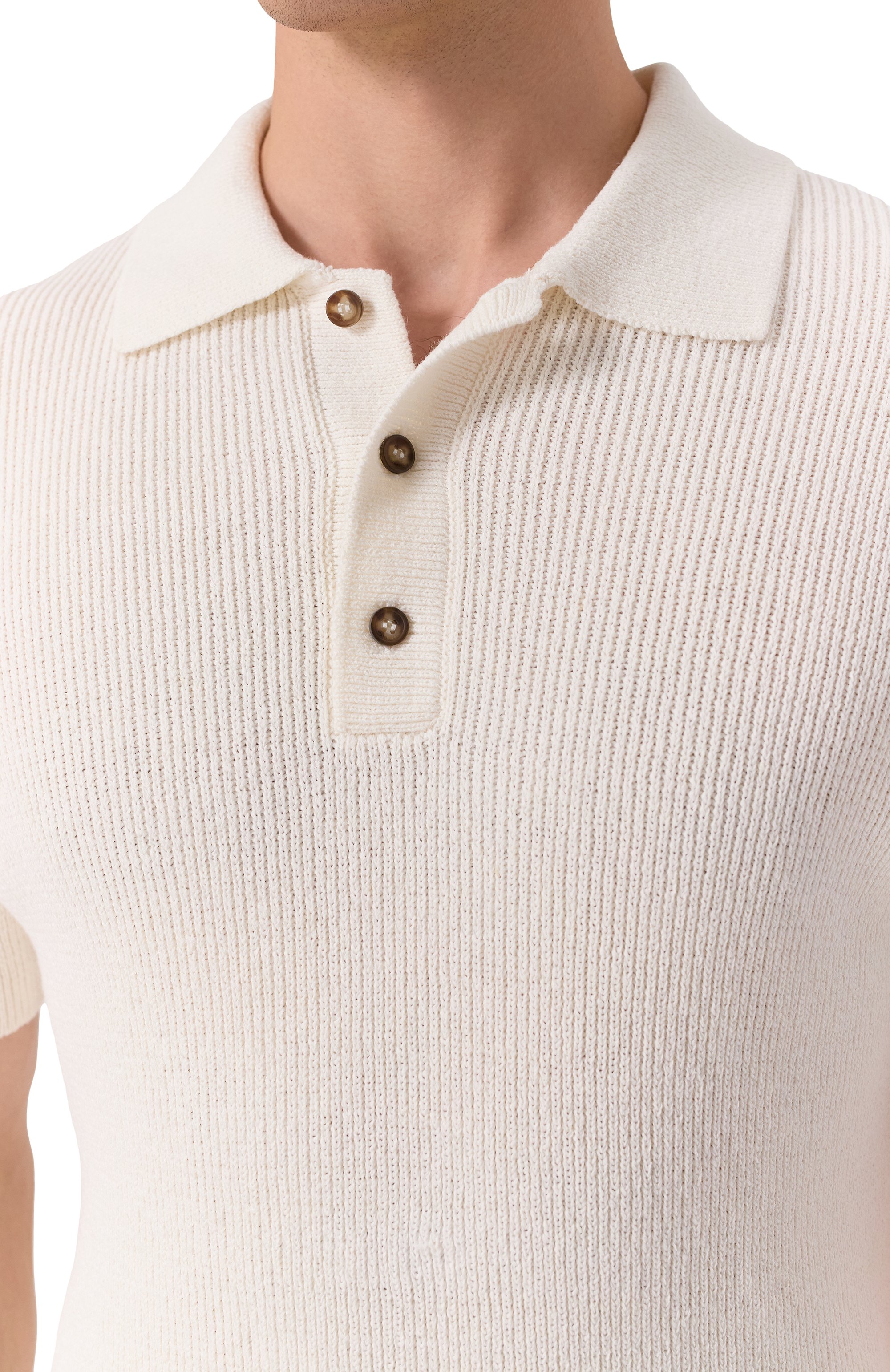 Поло изо льна и хлопка 12 STOREEZ кремового цвета по цене 17000 руб., арт. 132644, фото 5 Поло изо льна и хлопка 12 STOREEZ, арт. 132644, фото 5