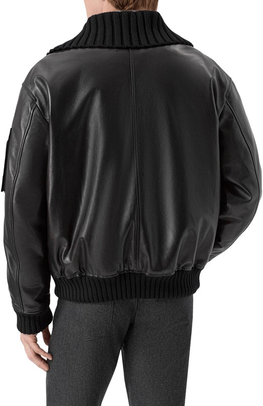 Кожаный бомбер MVST M25.1PM.0004*/BIG SIZE/PL0NGE Чёрный  M25.1PM.0004*/BIG SIZE/PL0NGE Фото 4