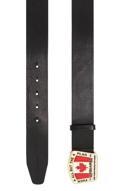 Кожаный ремень DSQUARED2 черного цвета по цене 35300 руб., арт. BEM0641/12900001, фото 3 Кожаный ремень DSQUARED2, арт. BEM0641/12900001, фото 3