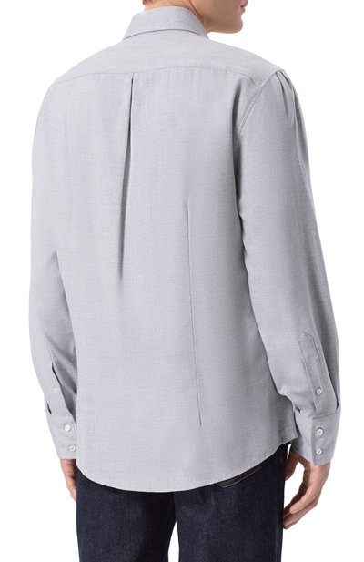 Рубашка из хлопка и лиоцелла BRUNELLO CUCINELLI, арт. MY6371718, фото 4