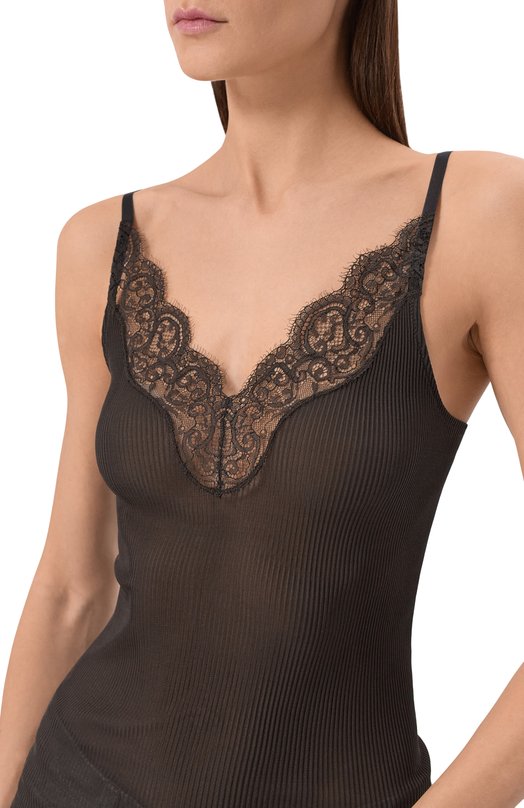 Шелковый топ Saint Laurent 796843/Y37SM Коричневый  796843/Y37SM Фото 5