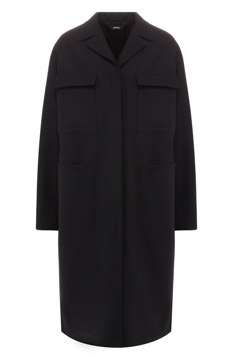 Шерстяное пальто JIL SANDER NAVY темно-синего цвета по цене 69950 руб., арт. JNWM1001B/JM2108, фото 1 Шерстяное пальто JIL SANDER NAVY, арт. JNWM1001B/JM2108, фото 1