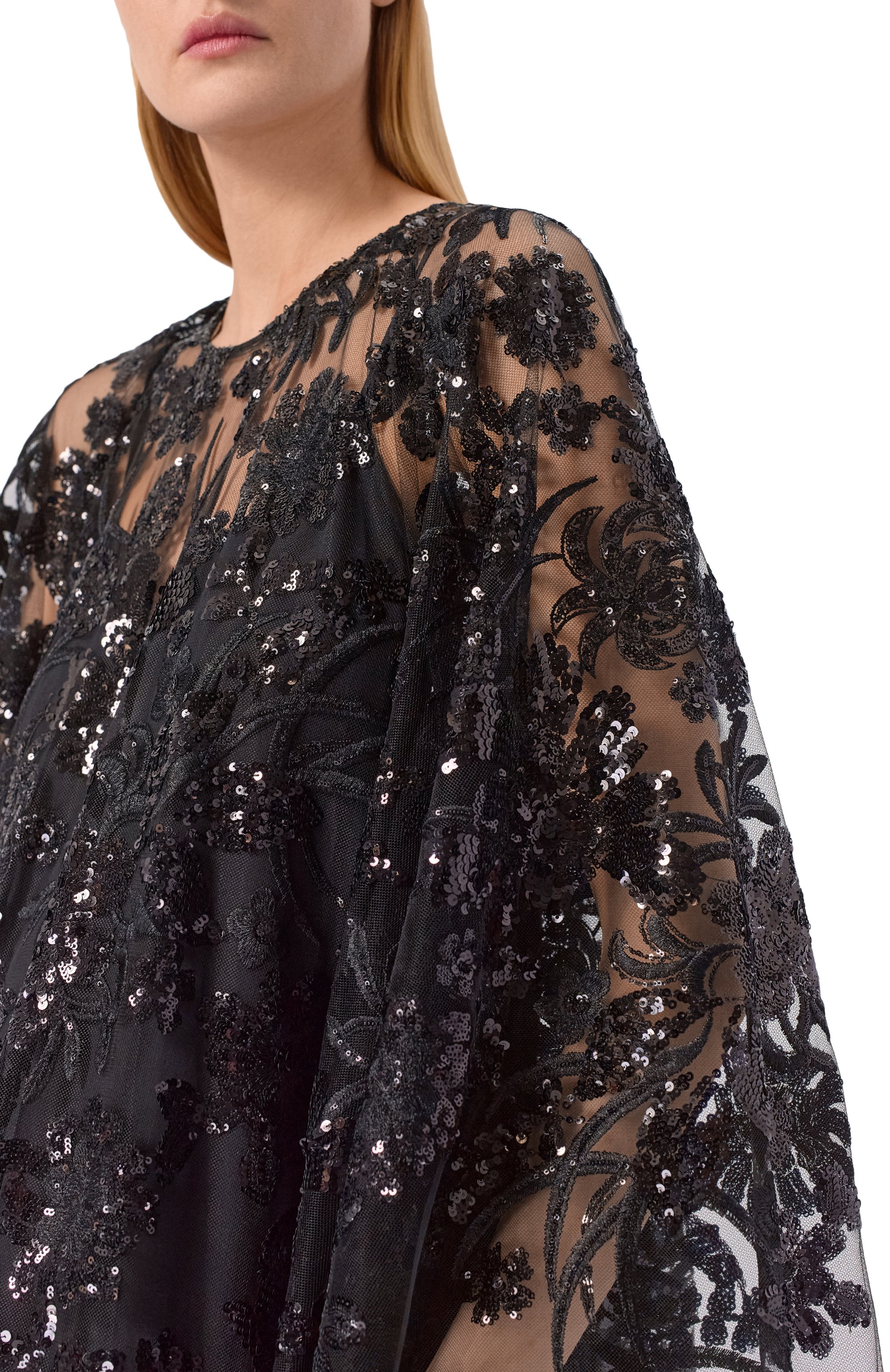 Платье с отделкой пайетками ZUHAIR MURAD, арт. RKA26049/TUEM016, фото 4