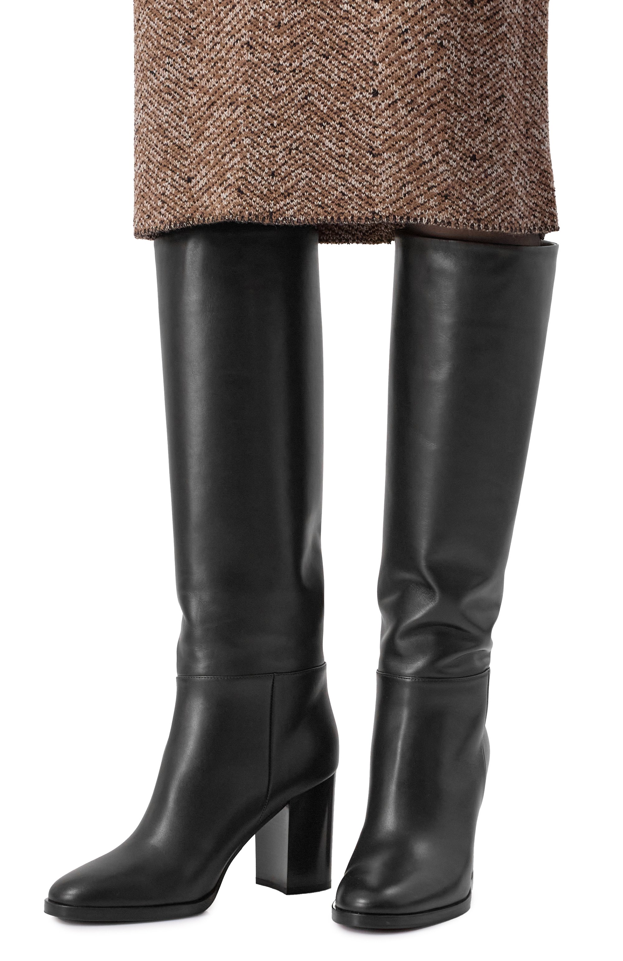 Кожаные сапоги santiago 85 GIANVITO ROSSI, арт. G80488.85CU0.VGUNENE, фото 2