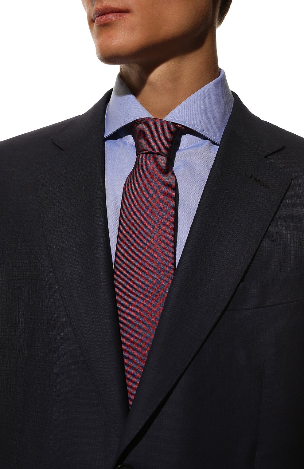 Шелковый галстук KITON бордового цвета по цене 29350 руб., арт. UCRVKLC03H20, фото 2 Шелковый галстук KITON, арт. UCRVKLC03H20, фото 2