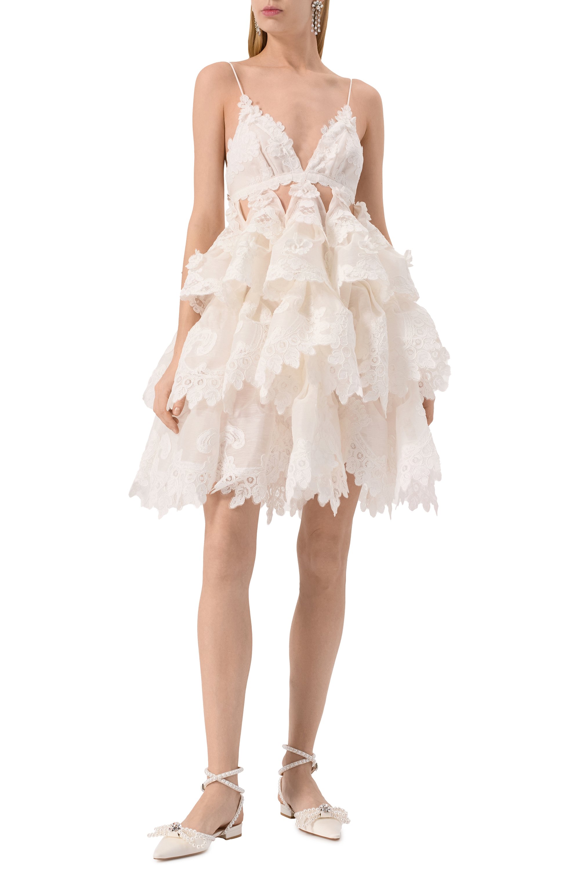 Текстильные балетки double bow MACH & MACH, арт. R25-S0929-15-CRP-011, фото 2