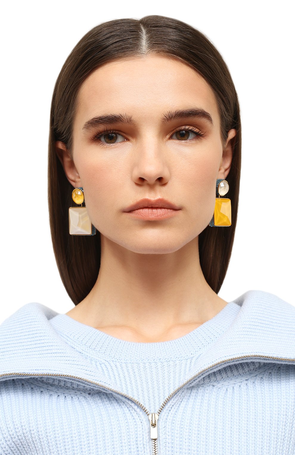 Клипсы orbita SWAROVSKI желтого цвета по цене 24750 руб., арт. 5600522, фото 2 Клипсы orbita SWAROVSKI, арт. 5600522, фото 2