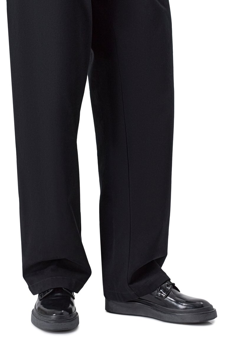 Мужские кожаные дерби PRADA черного цвета, арт. 2EE311-P39-F0002-G000 | Фото 3 (Материал внешний: Натуральная кожа; Стили: Классический; Нос: Не проставлено)