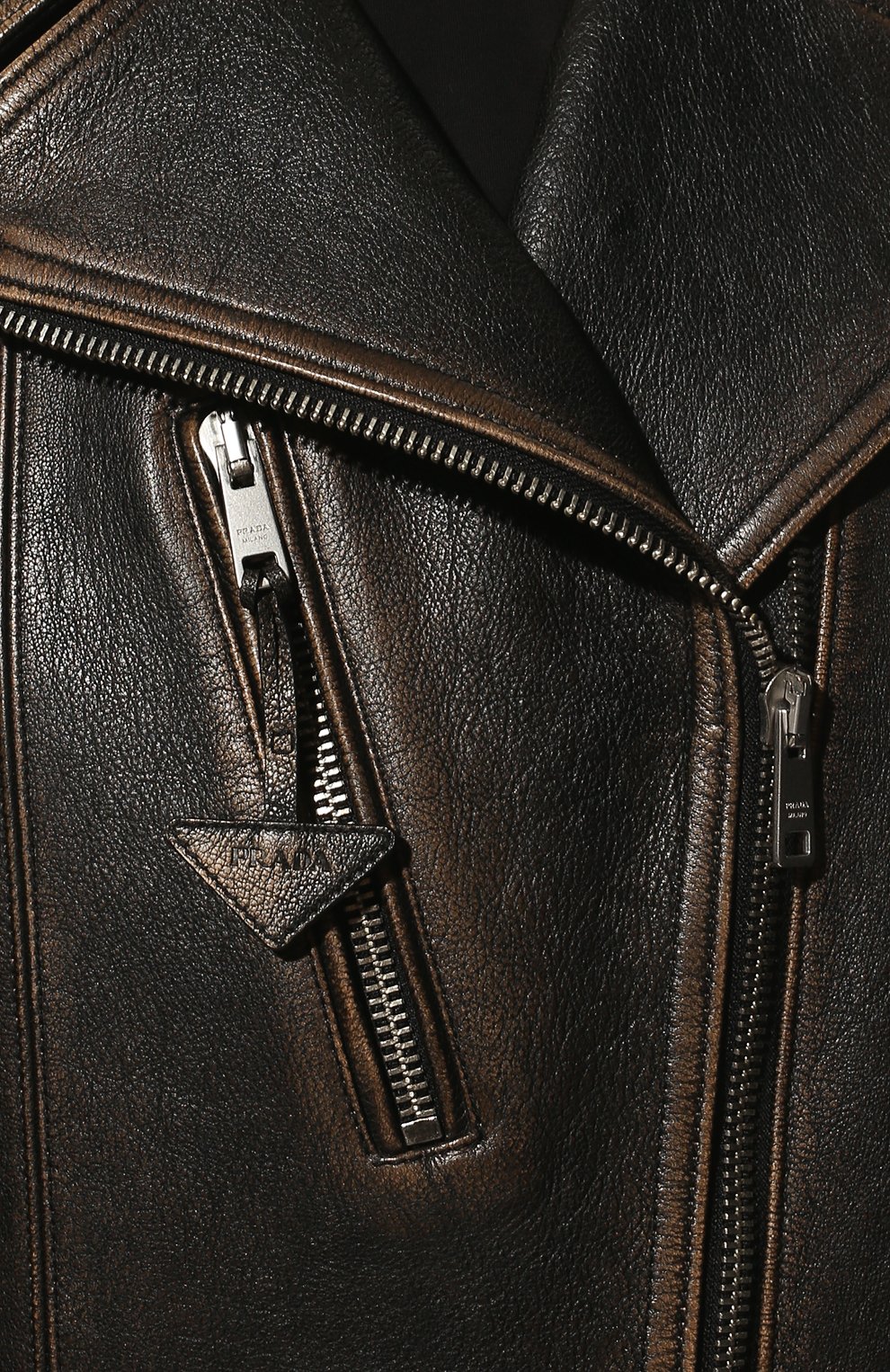 Кожаная куртка PRADA, арт. 58A110-10YU-F0002, фото 5