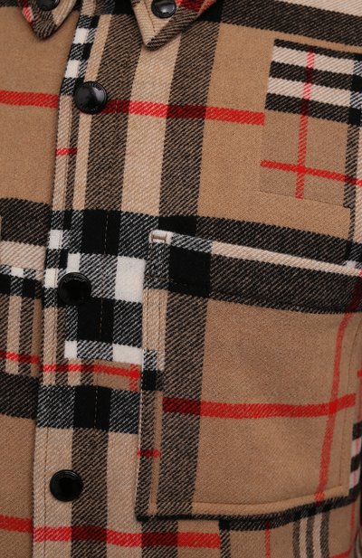 Шерстяная куртка-рубашка BURBERRY, арт. 8044216, фото 5