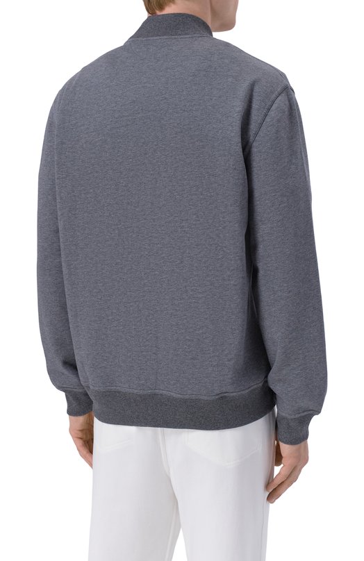 Хлопковая толстовка Brunello Cucinelli MW8639072G Серый  MW8639072G Фото 4