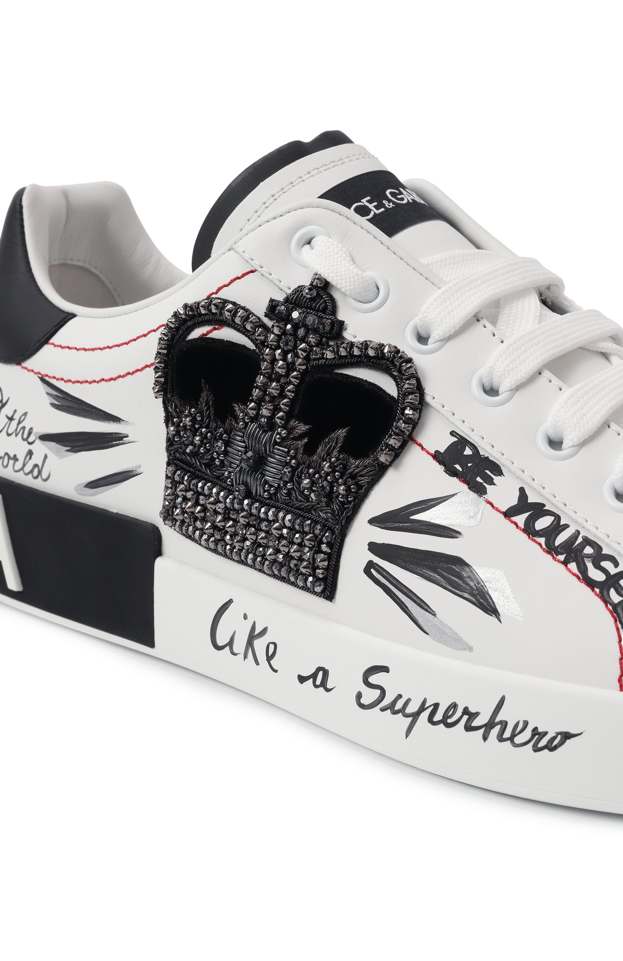 Кожаные кеды portofino DOLCE & GABBANA, арт. CS1760/A9AG1, фото 9