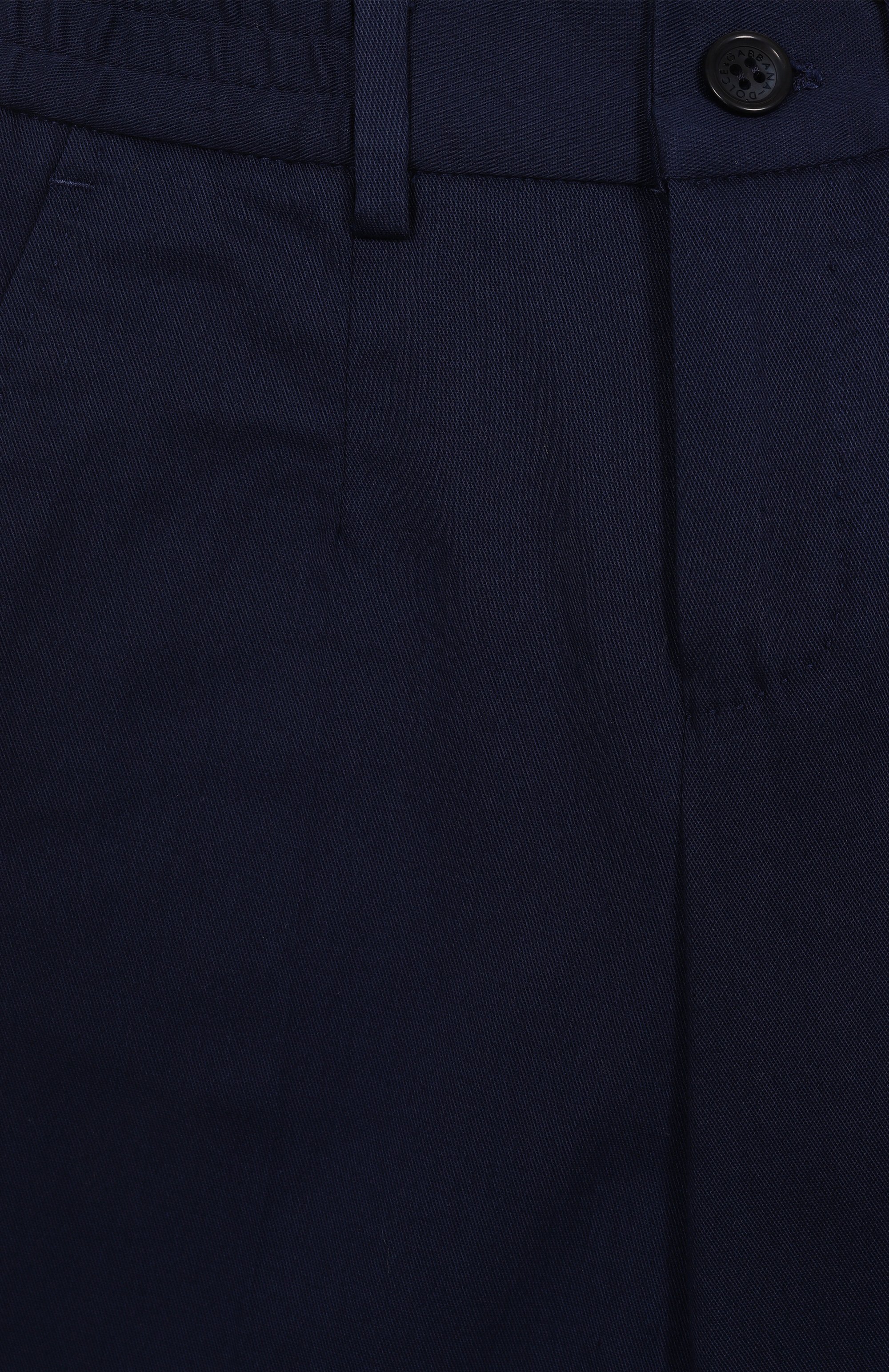 Хлопковые брюки DOLCE & GABBANA темно-синего цвета по цене 49350 руб., арт. L44P74/FUFNX/8-14, фото 3 Хлопковые брюки DOLCE & GABBANA, арт. L44P74/FUFNX/8-14, фото 3