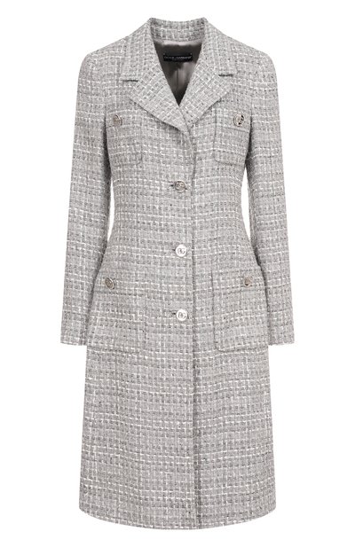 Женское твидовое пальто DOLCE & GABBANA, арт. F0F1ST/FQ0AB