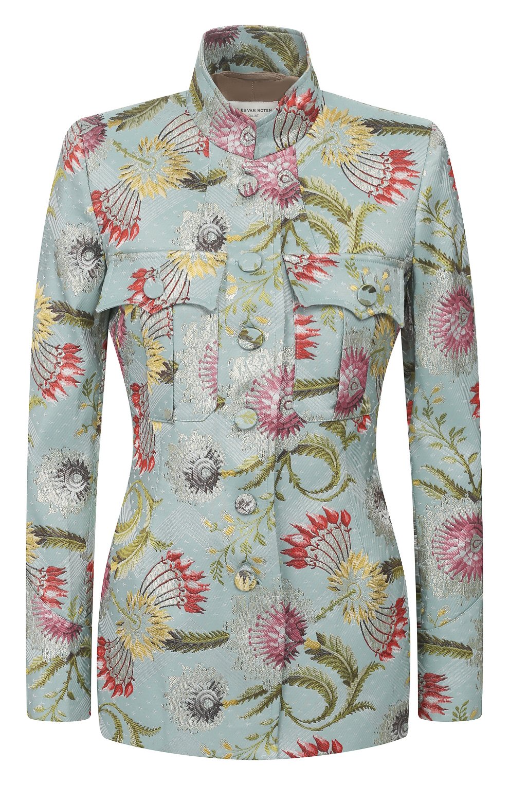 Жакет DRIES VAN NOTEN голубого цвета по цене 199500 руб., арт. 201-10424-9058, фото 1 Жакет DRIES VAN NOTEN, арт. 201-10424-9058, фото 1