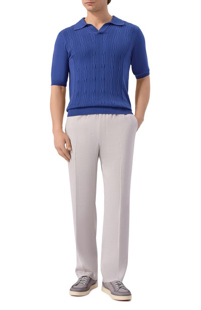 Хлопковое поло MVST синего цвета по цене 103500 руб., арт. M26.CSM.K403/FSI26, фото 2 Хлопковое поло MVST, арт. M26.CSM.K403/FSI26, фото 2