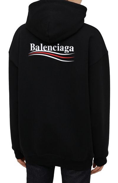 Хлопковое худи BALENCIAGA черного цвета по цене 78500 руб., арт. 578135/TIV53, фото 4 Хлопковое худи BALENCIAGA, арт. 578135/TIV53, фото 4