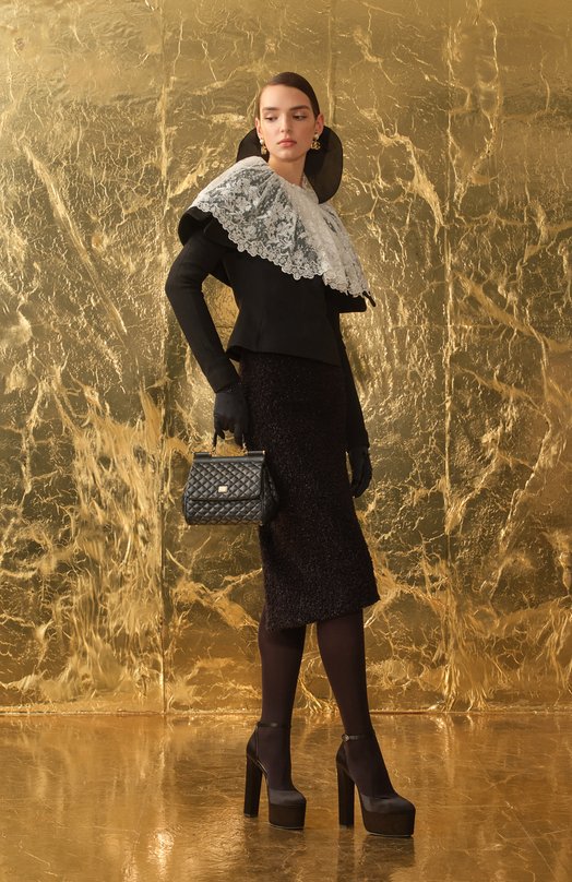 Твидовая юбка Balenciaga 751372/T0P07 Чёрный  751372/T0P07 Фото 6