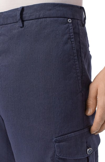 Шорты изо льна и хлопка KITON, арт. UFPPBK0603H, фото 5