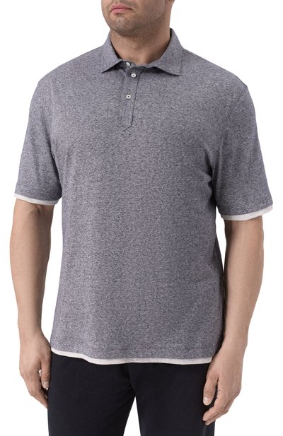 Поло изо льна и хлопка BRUNELLO CUCINELLI, арт. MW8353966W, фото 3