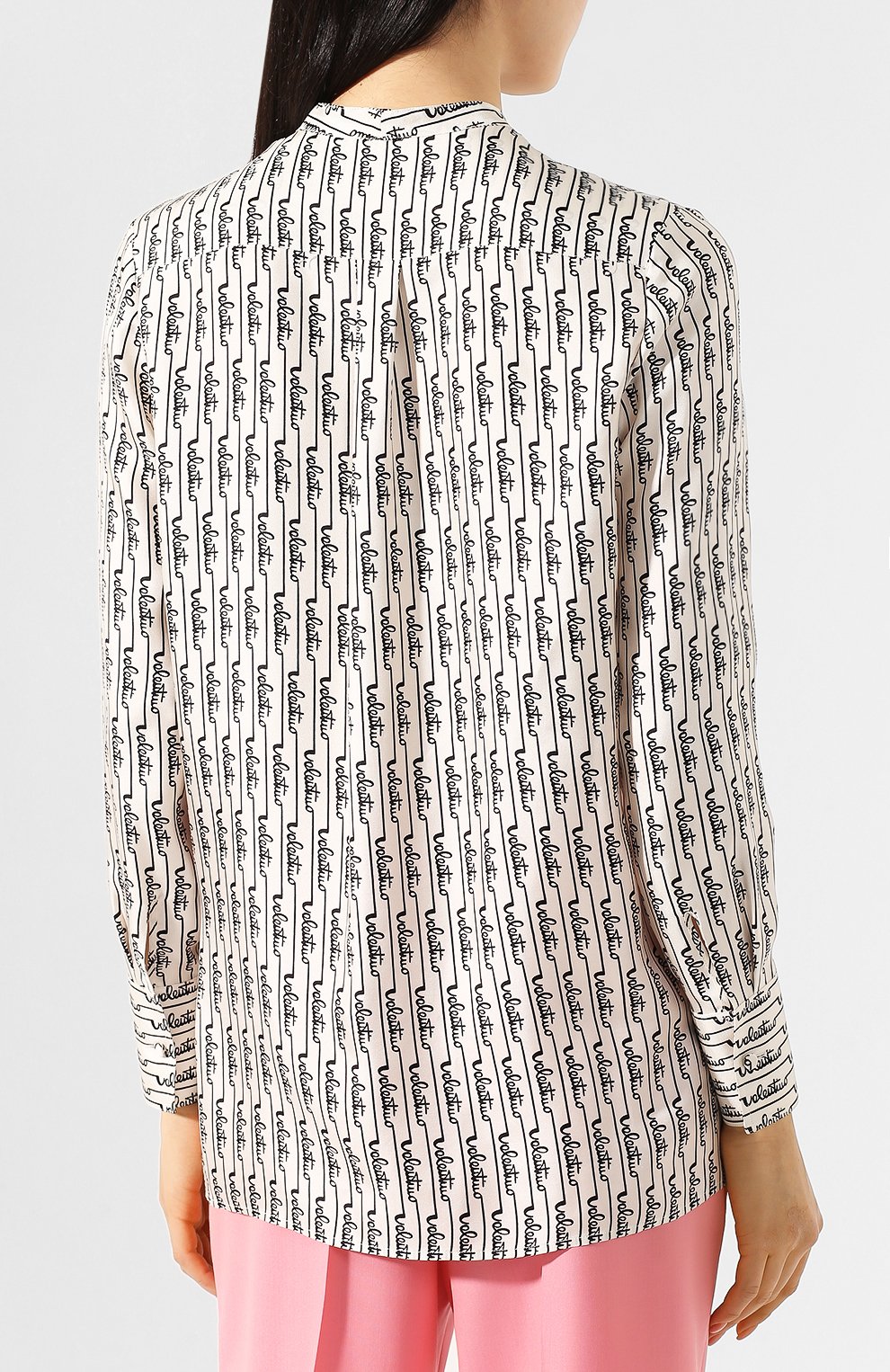 Шелковая блузка VALENTINO белого цвета по цене 119000 руб., арт. TB3AE02R551, фото 4 Шелковая блузка VALENTINO, арт. TB3AE02R551, фото 4