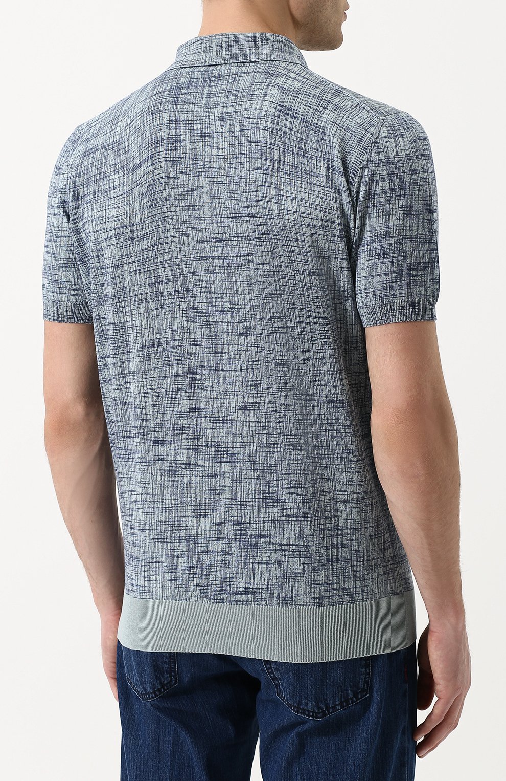 Поло с короткими рукавами из смеси шелка и хлопка BRIONI, арт. UMR40L/P7K22, фото 4