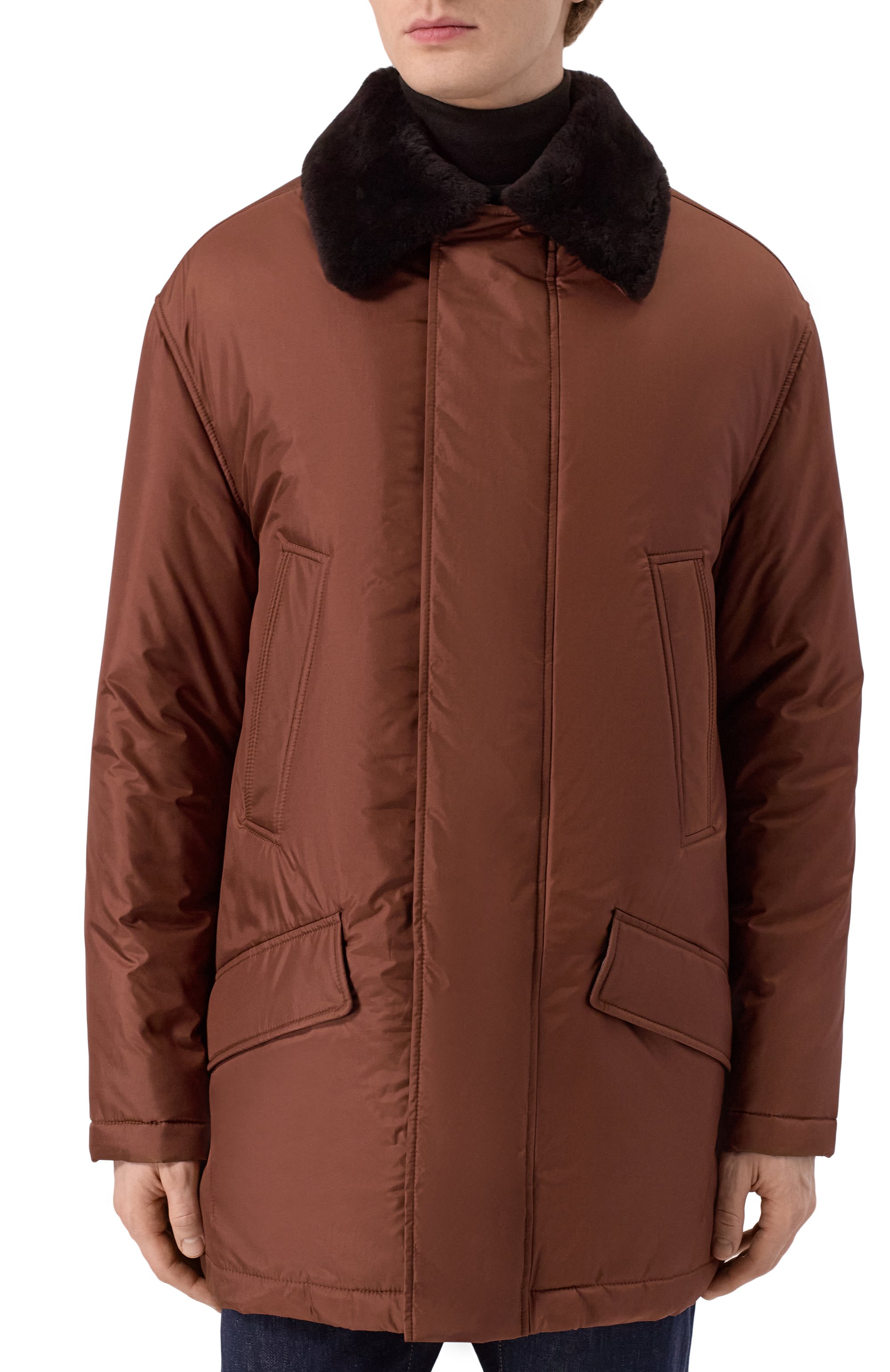 Шелковая куртка с отделкой из овчины ZILLI, арт. ASEN00M0629VTSU00_001, фото 3