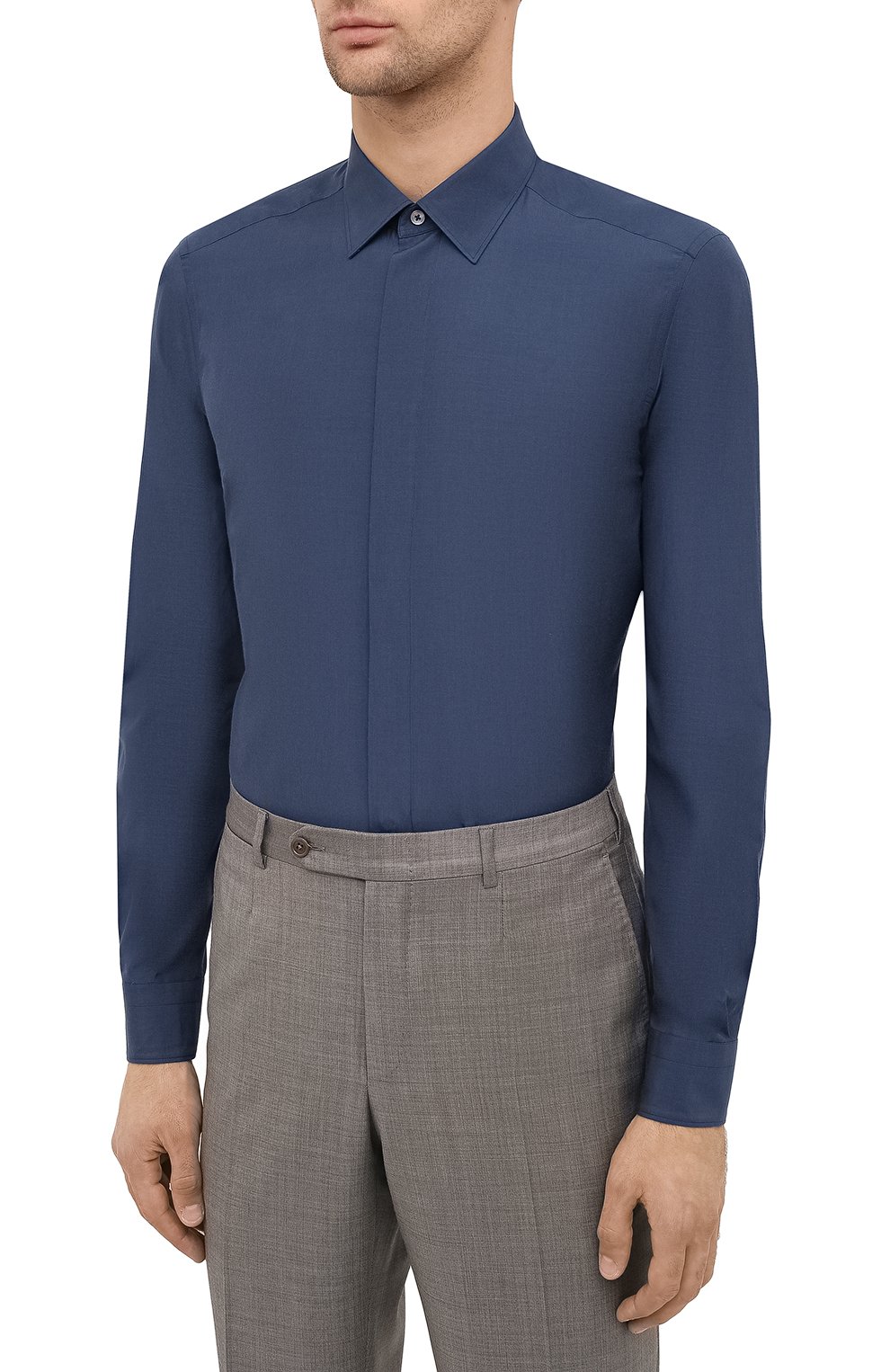 Сорочка из шелка и хлопка ZEGNA, арт. 801454/9YC0CA, фото 3