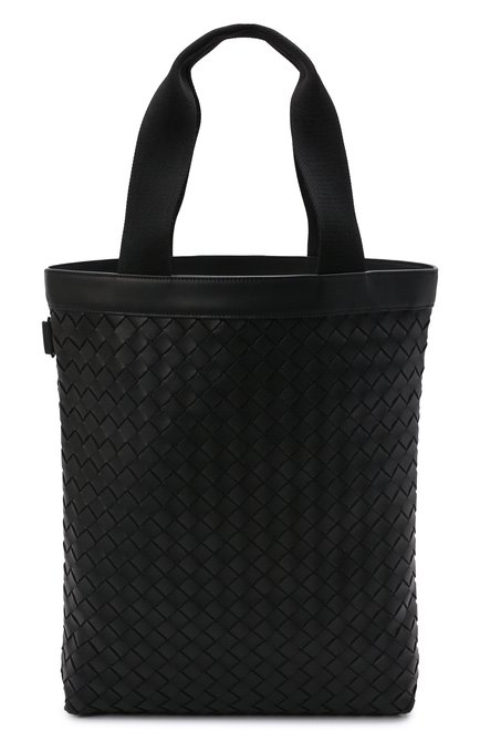 Мужская кожаная сумка BOTTEGA VENETA черного цвета по цене 299500 руб., арт. 667278/V0E52 | Фото 1