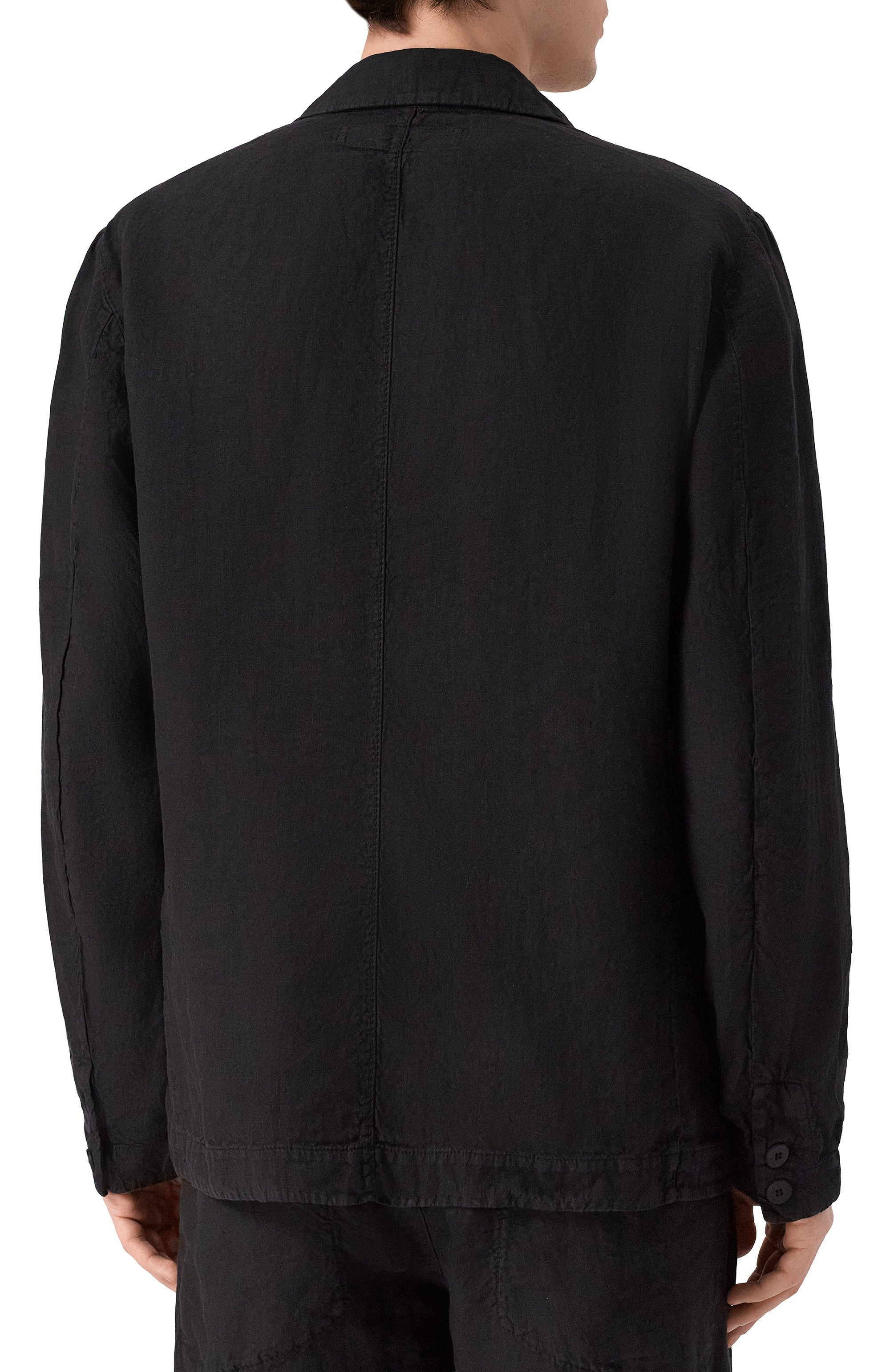 Льняной пиджак TRANSIT черного цвета по цене 59000 руб., арт. CFUTRCD133, фото 4 Льняной пиджак TRANSIT, арт. CFUTRCD133, фото 4