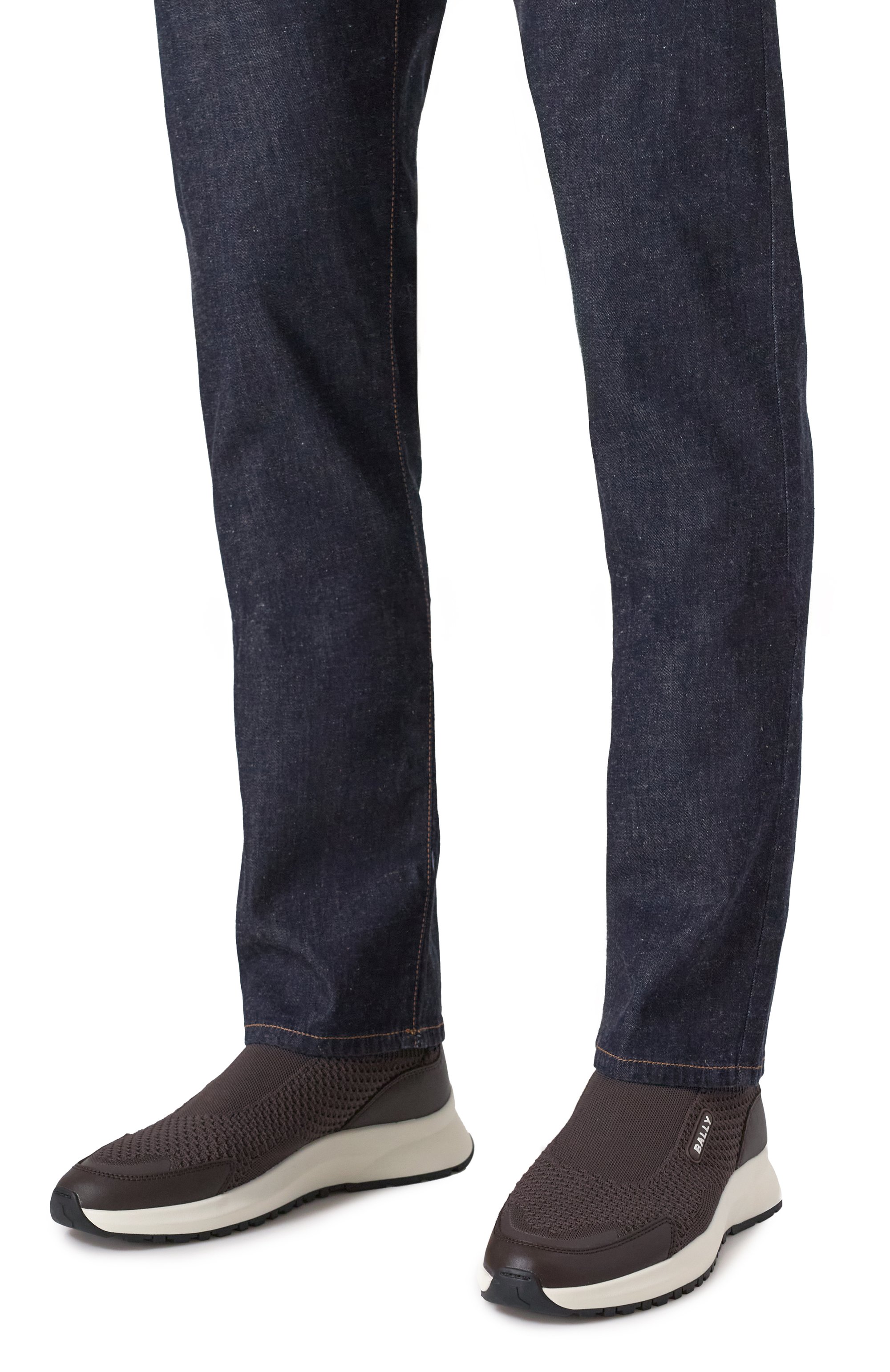 Текстильные кроссовки outline BALLY темно-коричневого цвета по цене 59950 руб., арт. MSK09V/TE032, фото 3 Текстильные кроссовки outline BALLY, арт. MSK09V/TE032, фото 3