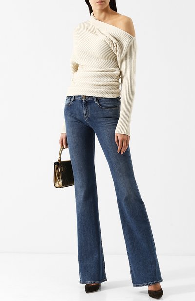 Расклешенные джинсы с потертостями ROBERTO CAVALLI, арт. HQJ233/DS001, фото 2