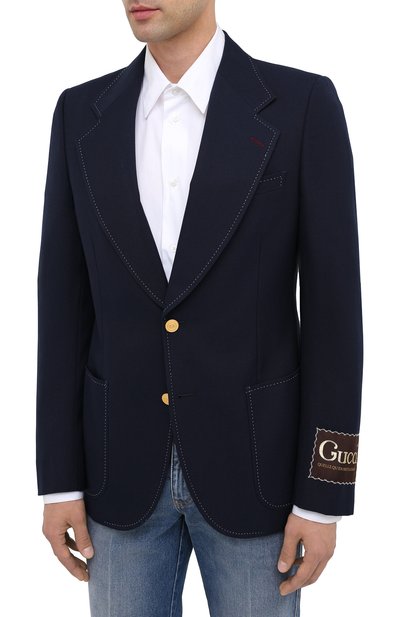 Хлопковый пиджак GUCCI, арт. 625827/ZAEA2, фото 3
