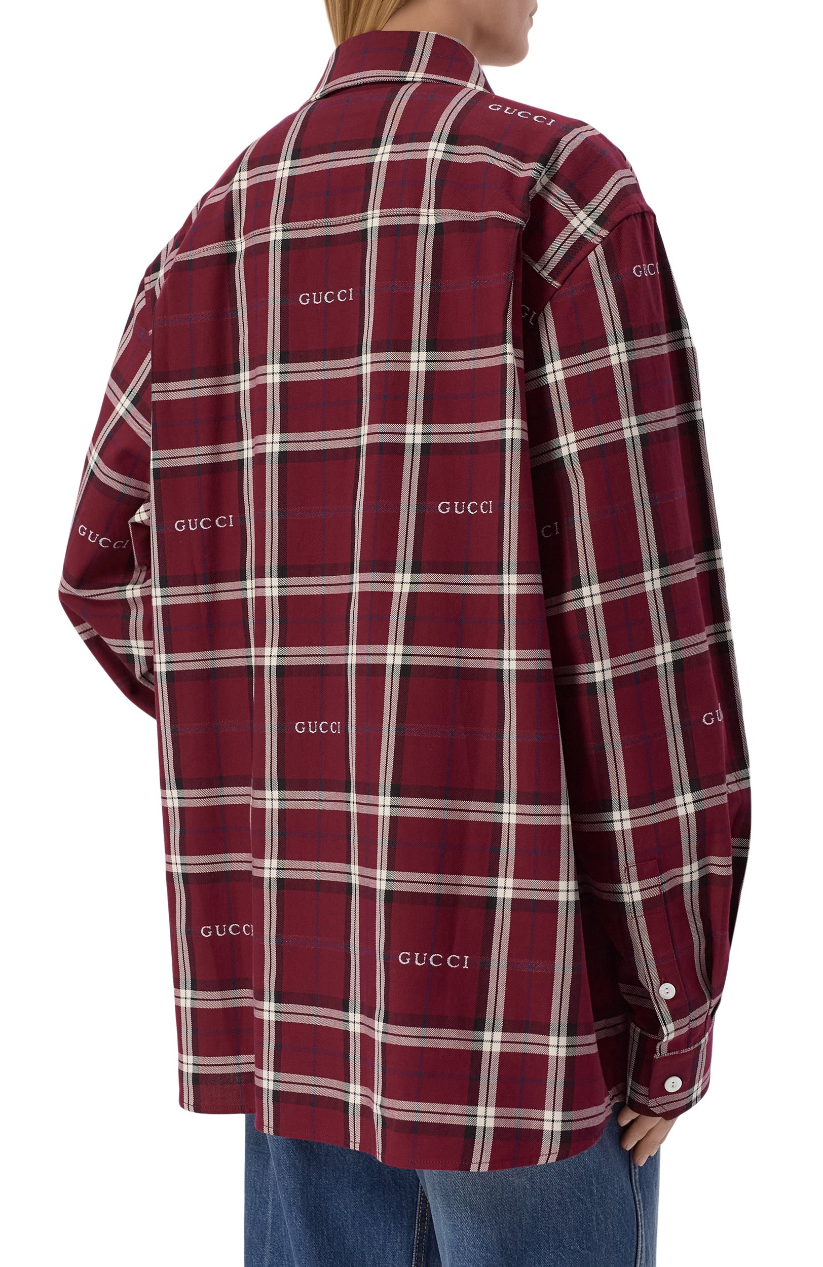 Хлопковая рубашка GUCCI, арт. 852895/ZAUAC, фо то 4