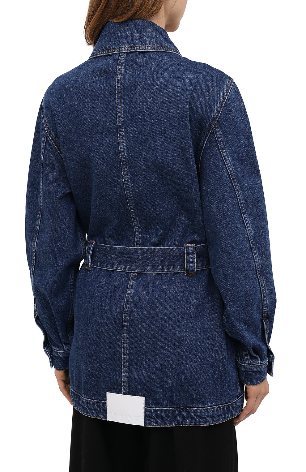 Джинсовая куртка MSGM синего цвета по цене 46150 руб., арт. 2941MDH49L 207729, фото 4 Джинсовая куртка MSGM, арт. 2941MDH49L 207729, фото 4