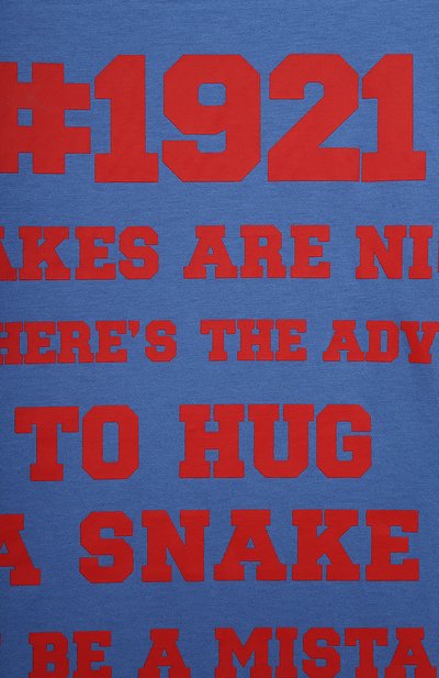 Хлопковая футболка GUCCI синего цвета по цене 29100 руб., арт. 661143/XJDZN, фото 3 Хлопковая футболка GUCCI, арт. 661143/XJDZN, фото 3